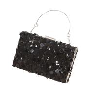 DIEKE Sac à main à paillettes étincelantes - Intérieur spacieux - Sac à bandoulière essentiel - Sac à bandoulière - Fête - Mariage - Embrayage pour femme, Noir , One Size