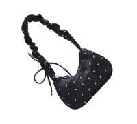 DIEKE Sac à main léger en toile tendance pour filles et femmes, Noir , One Size