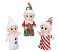 DIELIANHUA 3 Pièces Elfe de Noel Farceurs, Lutin Farceur de Noel, Lutin de Noël, Mini Poupée Elfe, Petit Lutin de Noël,pour Garçons et Filles