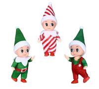 DIELIANHUA 3 Pièces Elfe de Noel Farceurs, Lutin Farceur de Noel, Lutin de Noël, Mini Poupée Elfe, Petit Lutin de Noël,pour Garçons et Filles