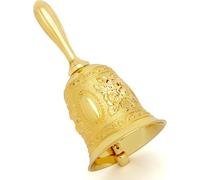 DIELIANHUA Cloche de Table en Métal, Sonnette de Noël, Sonnette à Main pour Restaurant, Hôtel, Réception, Cuisine, Floral, Rétro, Zinc