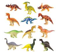 DIELOVEHUA 12pcs Dinosaure Jouet, Mini Figurine pour Fille, Garçon, Décoration de Gâteaux, Cadeau de Noël