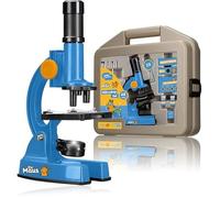 DieMouse Kit microscope pour enfant avec étui - Grossissement 100x 900x, éclairage LED, accessoires et matériel d'expérimentation