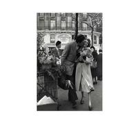 Diempi Poster sur toile Robert Doisneau The Bouquet of Daffodils Paris 1950 - Décoration pour chambre à coucher, bureau, chambre - Cadeau - 50 x 75 cm