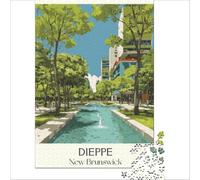 Dieppe New Brunswick Puzzles 1000 pièces pour Adultes | puzzle après un long trajet une activité relaxante pour le soir pour décompresser complètement à la maison en douceur38x26cm