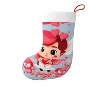 DiEran Chaussettes de Noël avec motif messager d'amour, pour décoration d'intérieur, fête, saison - 43,2 cm