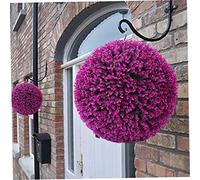 DierCosy Boules de buis, Balle topiaire Artificielle de 35 cm, Boules de buis bilans Bricolage, Boule de Gazon Artificielle pour décoration de Jardin à Maison (Violet) Rouge Violacé 35 Cm