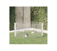 Enclos pour Animaux en Liberté 6 Panneaux Cage Terrasse Fer Galvanisé vidaXL