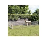 vidaXL Enclos pour animaux en liberté 24panneaux 54x80cm fer galvanisé