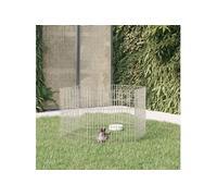 Vidaxl Cage À Lapin 6 Panneaux 54x60 Cm Fer Galvanisé