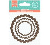 Dies de coupe - Collection Mes jolies comptines - Cercles festonnés - 4 à 7,9 cm - 3 pcs Multicolore G