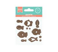 Dies de coupe - Collection Mes jolies comptines - Poissons - 0,5 à 3,9 cm - 12 pcs