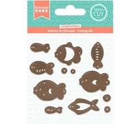 Dies de coupe - Collection Mes jolies comptines - Poissons - 0,5 à 3,9 cm - 12 pcs Multicolore G