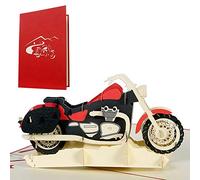 Diese-Klappkarten Carte anniversaire moto 3D, Parfait pour offrir à toutes les occasions pour les amateurs de moto : permis moto, fête des pères, carte pour fêter un anniversaire, T17