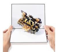 Diese-Klappkarten Carte Anniversaire Pop Up 40 ans - Carte de Voeux Anniversaire Femme Homme avec Enveloppe - Carte Anniversaire 3D Carte Cadeau pour Adulte Mère Père Couple