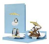 Diese-Klappkarten Carte de départ pour départ à la retraite, protection de la mère, etc. Pingouin pop-up | Carte d'adieu pour collègues | Carte de retraite « Pingouins », C24