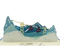 Diese Klappkarten Carte pop up 3D thème sports d'hiver et sports de montagne - cadeau aux amateurs de ski snowboard et randonnée en montagne - carte d'anniversaire