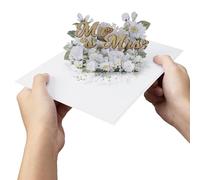 Diese-Klappkarten Carte pour Anniversaire de Mariage - Carte Mariage Félicitation Originale - Design 3D Pop Up - Voeux et Félicitations Originales - Enveloppe Incluse - Mr & Mrs