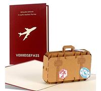Diese Klappkarten Cartes de voeux pour un voyage de longue distance ou une croisière pour presque toutes les occasions, fenêtre contextuelle 3D avec étui C15