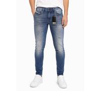 DIESEL 1979 Sleenker RBG04 Jean Skinny W34/L32 Bleu Déchiré Délavé