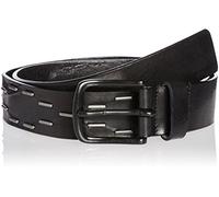 Diesel B-NIGHT Ceinture de ceinture en cuir véritable pour homme noir (Noir, 90 cm)