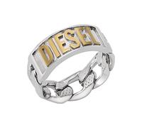 DIESEL Bague en acier inoxydable, bicolore, pour homme, DX1420931