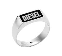 Diesel Bague pour homme en acier inoxydable et agate 32027833, 56, Acier inoxydable, Aucune pierre précieuse