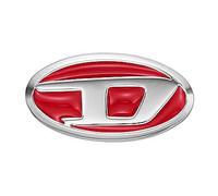 Diesel Boucles d'oreilles homme acier inoxydable émaillé rouge, DX1443040