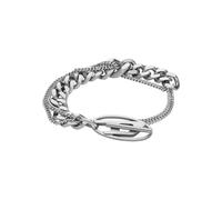 Diesel Bracelet en acier inoxydable pour homme avec fermoir à bascule