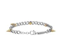 Diesel Bracelet homme en acier inoxydable 2 tons avec fermoir mousqueton