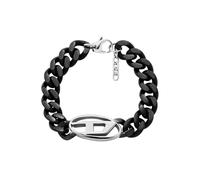 Diesel Bracelet homme en acier inoxydable 2 tons avec fermoir mousqueton