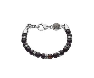 DIESEL Bracelet noir / argent, Taille One Size