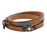 Diesel Bracelet Pour Hommes , 18 Cm - 19.5 Cm Bracelet En Cuir Brun, DX0984040, Marron