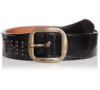 Diesel BRAVE CINTURA BELT ceinture en cuir véritable hommes (Noir, 90 cm)