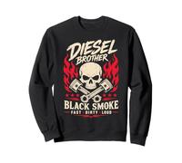 Diesel Brother Skull Pistons Graphic Smoke Fast Dirty Loud Sweatshirt