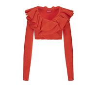 Diesel - Cardigan Orange avec Méga Volant - Femme - Pulls - Orange - Taille: 34 FR