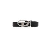 Diesel - Ceinture en cuir à logo ovale D - unisex - Accessoires - Noir - Taille: 80 CM