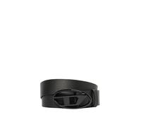 Diesel - Ceinture en cuir avec boucle ovale - Homme - Accessoires - Noir - Taille: 85 CM