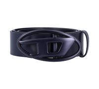 Diesel - Ceinture en cuir avec logo ovale D - Homme - Accessoires - Noir - Taille: 100 CM