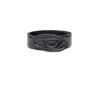 Diesel - Ceinture en cuir effet anguille - Homme - Accessoires - Noir - Taille: 90 CM
