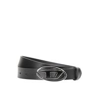 Diesel - Ceinture en Cuir Noir avec Boucle Ovale - Femme - Accessoires - Noir - Taille: 80 CM