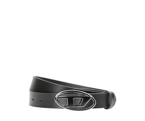 Diesel - Ceinture en Cuir Noir avec Boucle Ovale - Femme - Accessoires - Noir - Taille: 90 CM