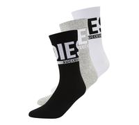 DIESEL Chaussettes 'SKM-RAY' gris chiné / noir / blanc, Taille 35-38