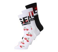 DIESEL Chaussettes 'SKM-RAY' vert / rouge / noir / blanc, Taille 39-41,5