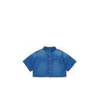 Diesel - Chemise en jean courte - Femme - Blouses et Chemises - Bleu - Taille: 42 FR