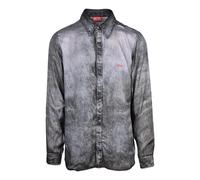 Diesel - Chemise en Satin - Homme - Chemises - Gris - Taille: L