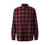 DIESEL Chemise 'S-SIMPLY' rouge / noir, Taille S-M