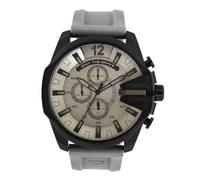Diesel Chief Series Montre pour Homme, Mouvement Chronographe avec Bracelet en Silicone, Acier Inoxydable ou Cuir, Gris Clair et Graphite, 51mm