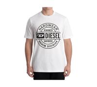 Diesel - Circular Graphic T-shirt - Homme - Tops - Blanc - Taille: L