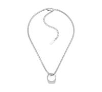 Diesel Collier logo D mixte en acier inoxydable argenté, DX1672040